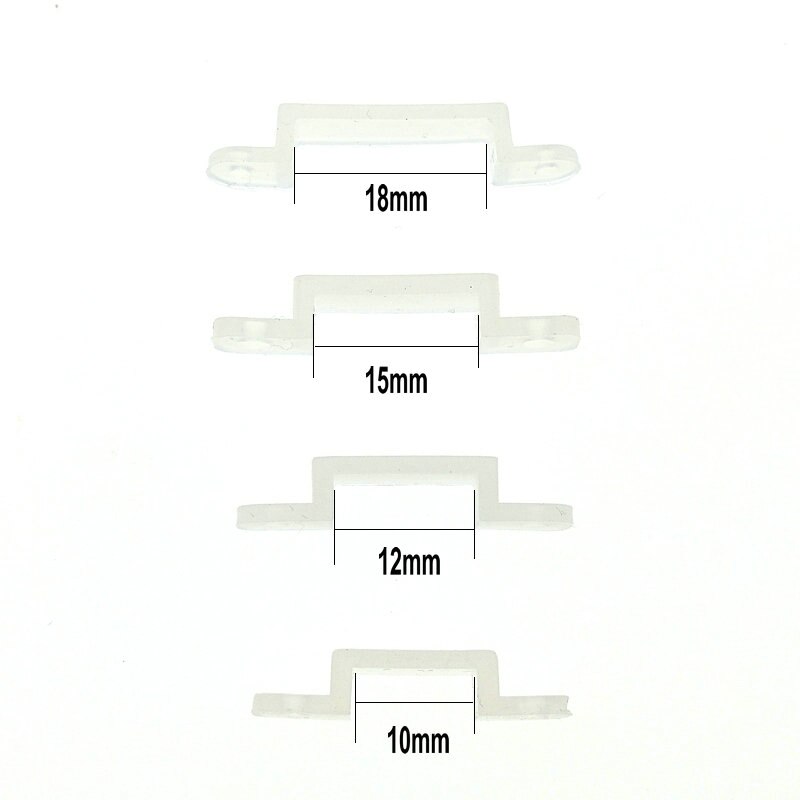 LED Strip Holder 10pcs/lot 10mm 12mm 15mm 18mm Silica gel Holder for LED Strip Fixed to the wall