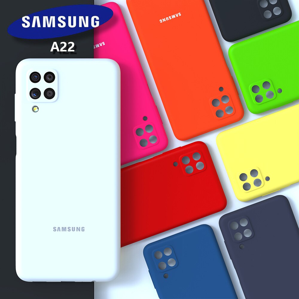 For Samsung Galaxy A22 4G Case High Quality Soft Silicone Cover Silky Touch Protective Shell A22 4G