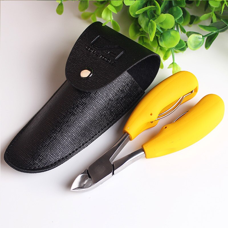 Kynsinauhasakset ruostumattomasta teräksestä pilarit kynsi kynsinauhojen leikkuri kynsisakset kynnet manikyyri leikkuri kynsisakset: Keltainen kansi