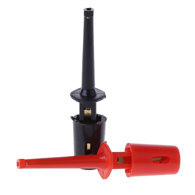 1 Pair Single Hook Clip Test Probe Lead Wire Mini Grabber Kit For Multimeter