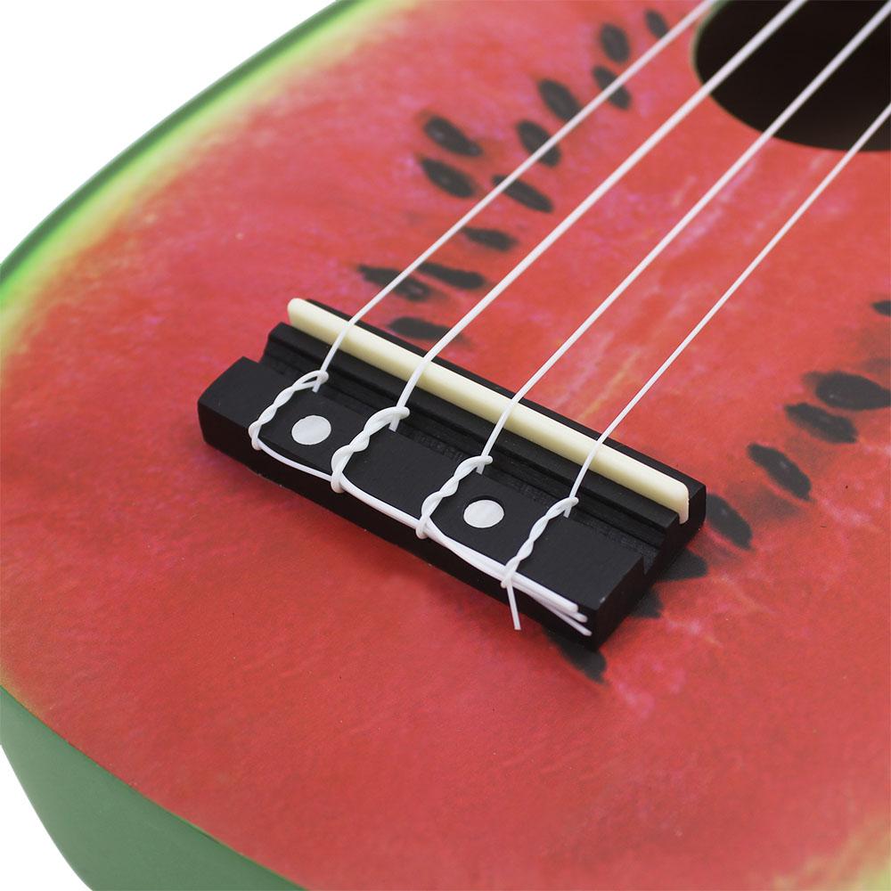 21 Inch 12 Fret 4 String Basswood Ukulele Electric Acoustic Guitar Watermelon Style Ukulele for Musical Instrument Lover