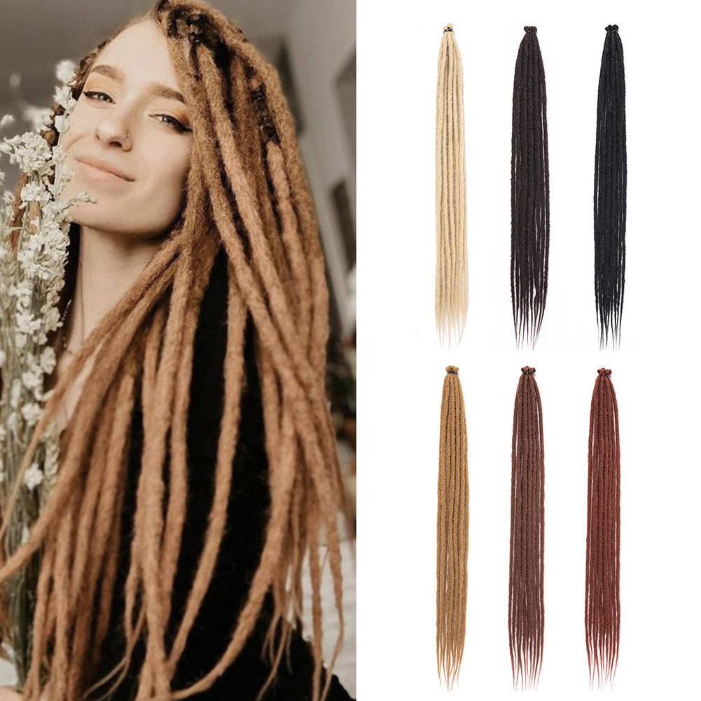 Synthetic Dreadlock Extensions 10 Root/pack Hippie Single Ended Dreads Ombre Loc Extensions 24 Inch Reggae Style Crochet Hair