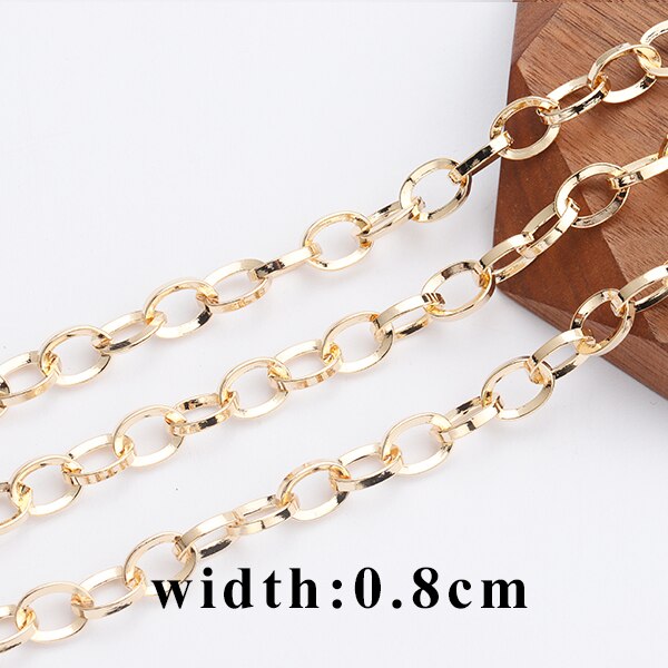 YEGUI C126,jewelry accessories,diy chain,18k gold plated,0.3 microns,hand made,diy bracelet necklace,jewelry making,1m/lot: C12605