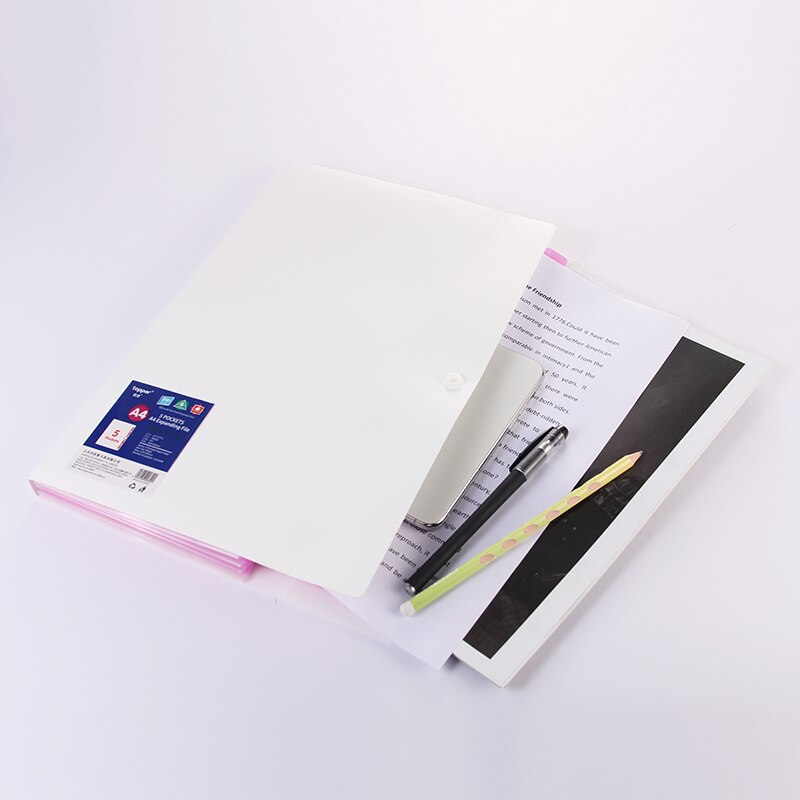 10 colors waterproof PP file folder A4 document bag pouch bill folder holder organizer cilp file document folders wallet