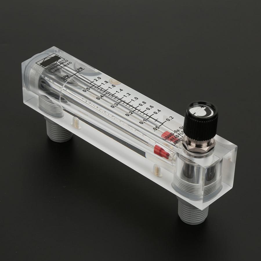 Vloeibare Flowmeter 0.1-0.5GPM Knop Panel Type Vloeibare Flowmeter Flow Meter Meting ZG1/4 "Flowmeter LZM-15T