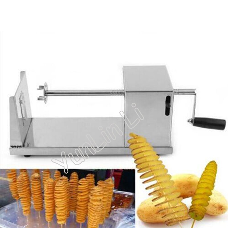 Potato Spiral Cutter Stainless Steel Manual Fruit Vegetable Spiralizer Spiral Potato Cutter Kitchen Tools