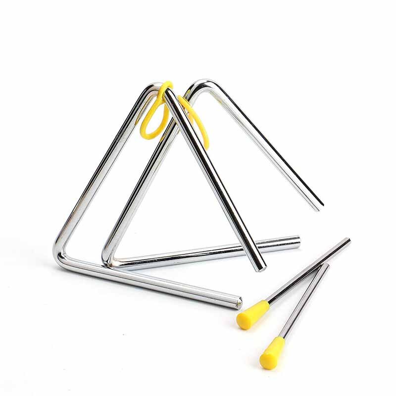Musical Instrument 4 Inch Triangular Musical Instruments Percussion Musical Educational Triangle For Kids Children'S Day