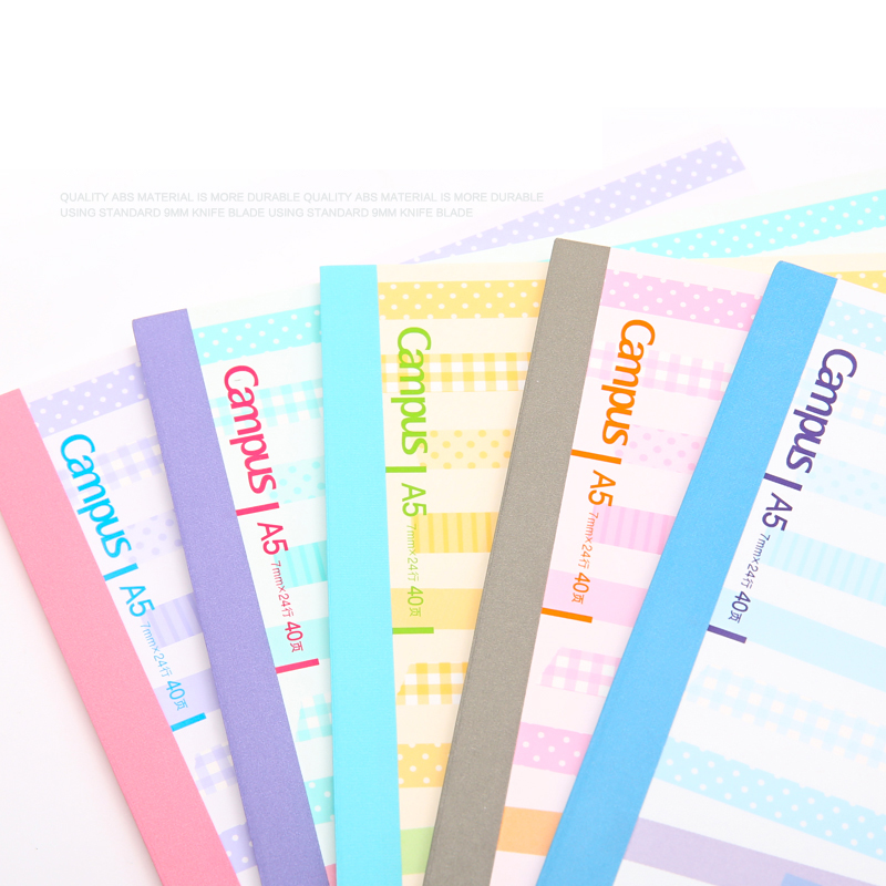 5pcs KOKUYO Campus Notebook Dongda Point Line Book Student Notebook Stationery Notepad Soft Surface Diary Simple A5/B5 40Sheets