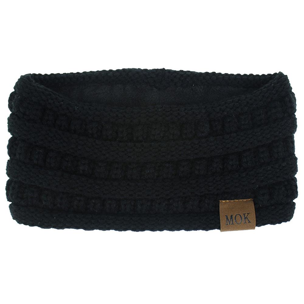 Femmes tricoté bandeau extérieur tête enveloppement hiver plus bandeau pour dames acrylique Crochet bandeau tête enveloppement 20FEB3: BK1