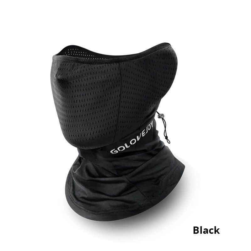 Summer Protection Riding Mask Sports Outdoor Magic Headscarf Neck Protection Sunshade Dustproof Hanging fishing Mask neck warmer: Black