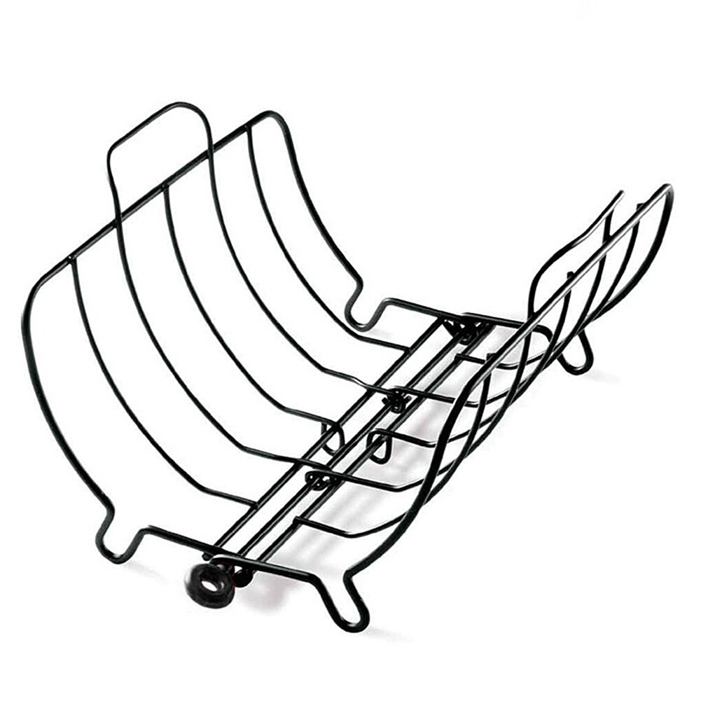 Metalen Food Grade Outdoor Bbq Gebraden Kip Grill Rack Opvouwbare Rib Houder Non-stick Grillen Beugel Keuken Tool Accessoires
