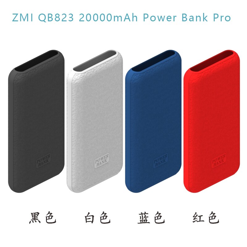 QB823 QB820 Siliconen Case Cover Voor Zmi Paars Mi Power Bank 10 Pro 20000mA Pouch 65W No.10 Power Bank qc 3.0 Snel Opladen