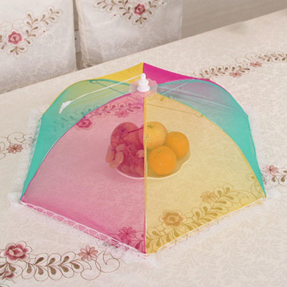 Folding Anti-fly Dustproof Food Protectiv Cover Dining Table Tent Mesh Screen Protect Food Cover Net Umbrella Picnic Food tools