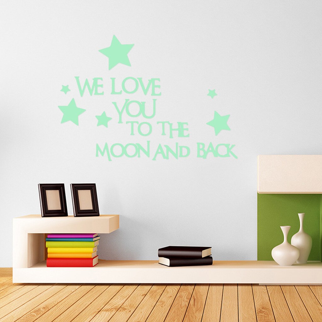 Pegatina 3D de estrella, Luna, Estrellas luminosas, lunares, calcomanía de decoración del hogar para habitación de niños, pegatinas que brillan en la oscuridad DIY,