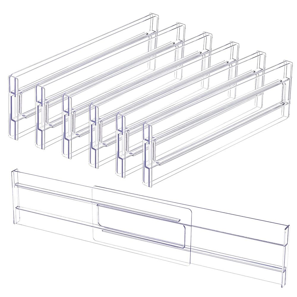 4/8Pcs Clear Lade Verdelers Organizer Verstelbare Opbergkast Kleding Organizer Drawers Afscheiders Keuken Lade Organizer