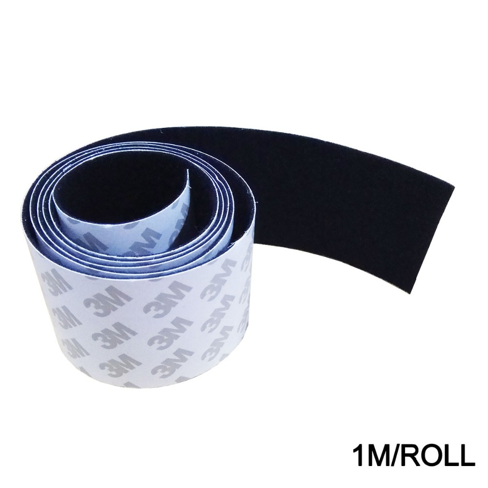 1m/ ruller svart stofffilt med selvklebende lim til bilinnpakningsskrape 4.8cm bredde filt vent litt reservedeler