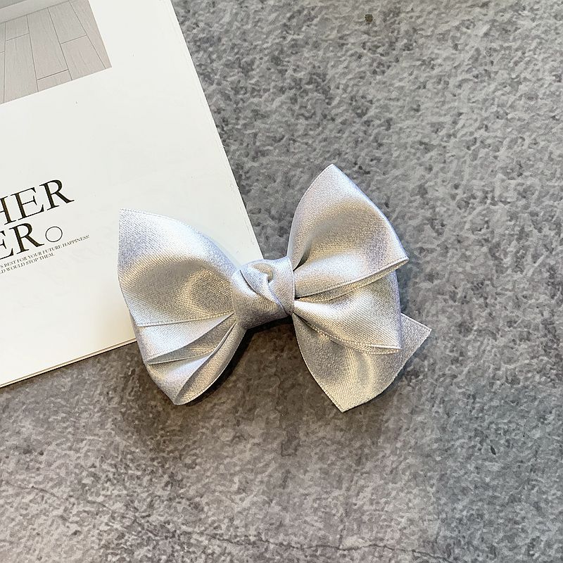 1PC Nuovo Colorati per Bambini Capelli Del bambino Pinze per Le Ragazze Grande Archi Dei Bambini Della Forcella Haarspeldjes Barrettes Accessori Dei Capelli Del bambino ragazze: grigio