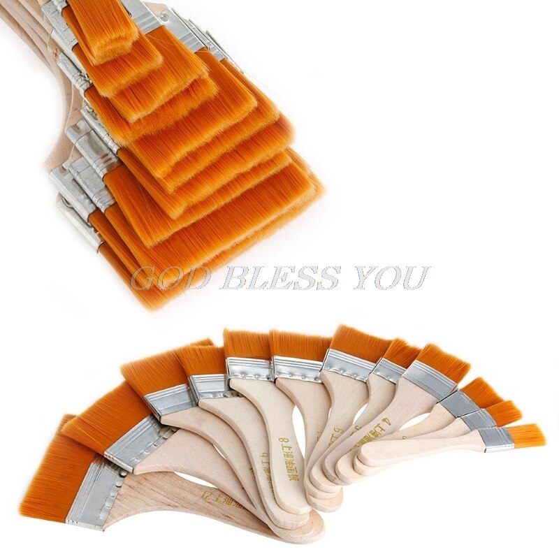 12Pcs Wooden Painting Brush Artists Acrylic Oil Painting Tool Art Supply Set