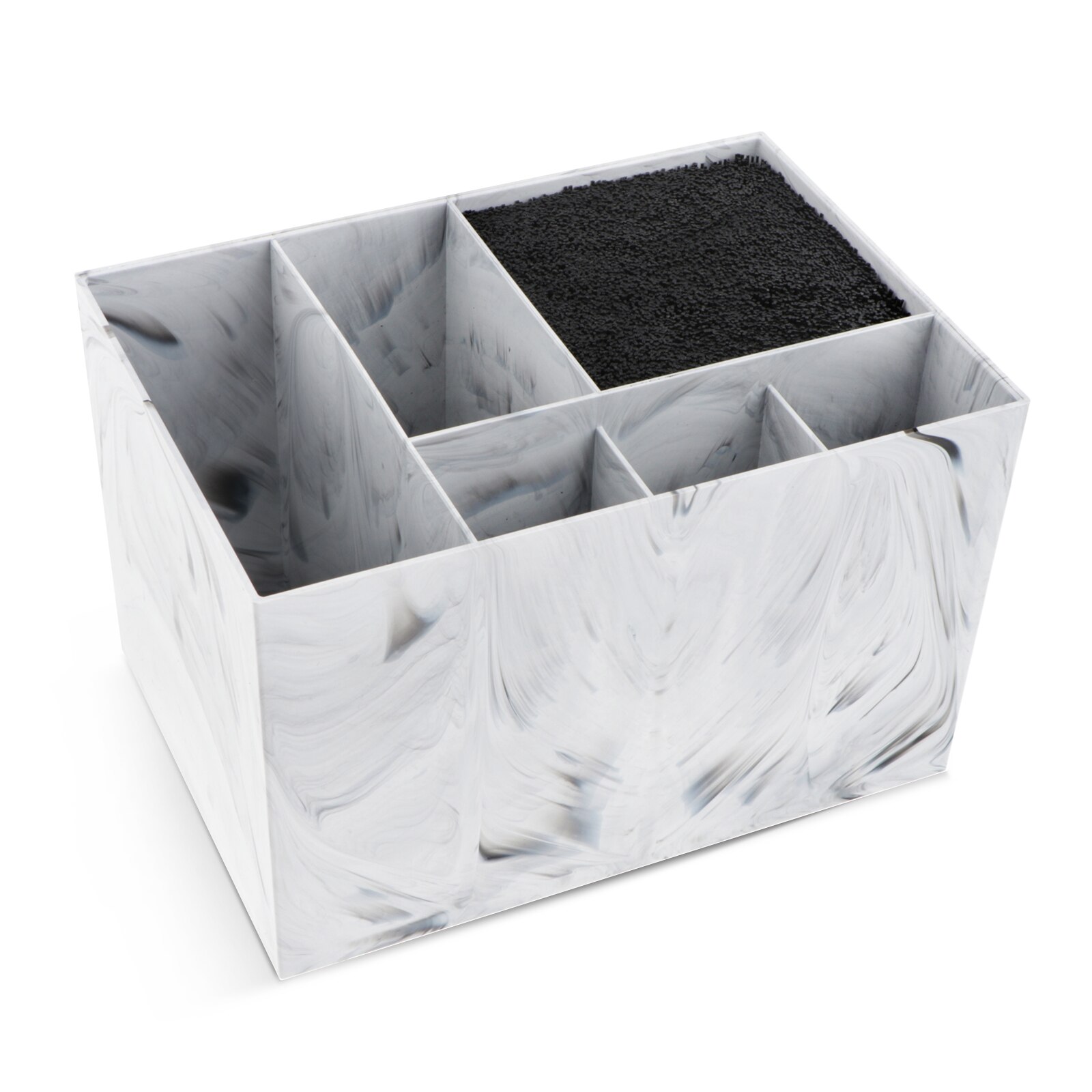 Boîte de rangement pour ciseaux de coiffeur à 6 fentes, support de boîte de rangement de décor pour Salon de coiffure: Marble