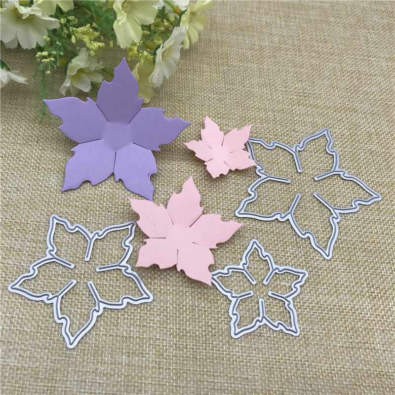Ensemble de fleurs décoratives, matrices de découpe en métal, pochoirs pour bricolage, Scrapbooking décoratif, gaufrage artisanal, modèle de découpe 3 pièces