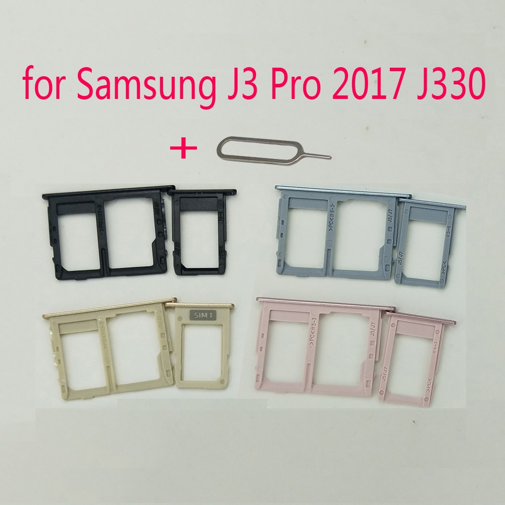 Für Samsung Galaxis J3 Profi J330 J330F J330G J330FD Original Telefon Gehäbenutzen Neue SIM Fach Adapter Mikro SD Karte Tablett Halfter