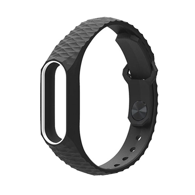 For Xiaomi Mi Band 2 Strap for Smart Watches Silicone Aurora Bracelet Wristbands for Xiomi Miband 2 Correas My Bend Straps Sport: black and white