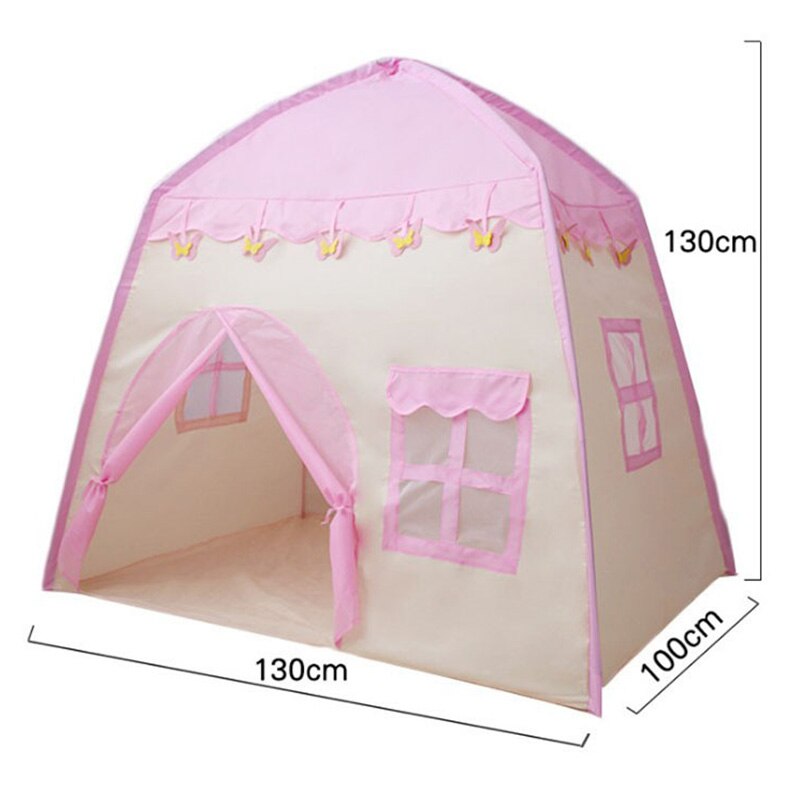 Tienda de juegos plegable portátil para niños, casa de juegos de princesa para bebés, para gatear, diversión interior y exterior, castillo, casa de juegos para deportes de vida: pink (Butterfly)