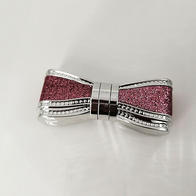 fancy tom bowknot form leppestift rør, leppe pinne container pakking: Rosa