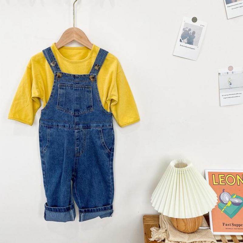 Babyjongens meisjes denim overalls kinderjeans lange broeken peuter jumpsuit herfstkleding kinderbroeken