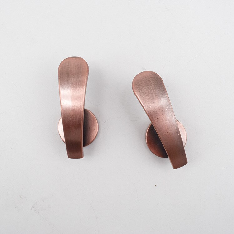 Room Accessories Curtain Curtain Hook Zinc Alloy Small Thickened Door Handle Hook Flat Angle Hook Silencing Curtain Wall Hook: hook red ancient