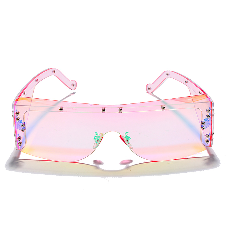 Lunettes de soleil carrées sans monture femmes dégradé Rectangle lunettes de soleil hommes lunettes de soleil lunettes de créateur Rihanna Style