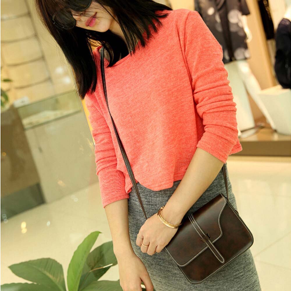 Casual Shoulder Bag simple Ladies Cross Body Bag Vintage Purse Bag Leather Cross Body Shoulder Messenger Bag женские#50