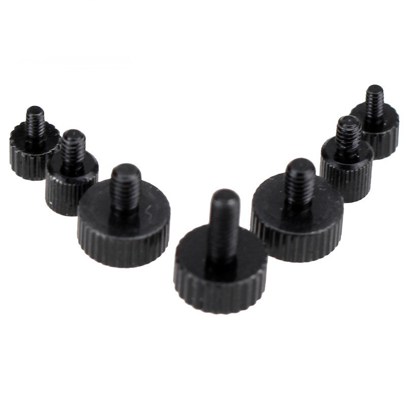 Tornillo de pulgar M1.4 para fijar lentes, material de acero al carbono, 10 piezas, M1.4 * 4-D4*4