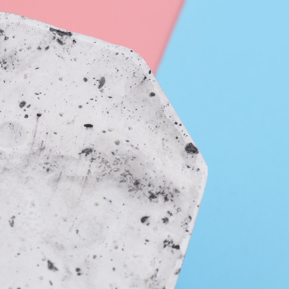 1pc Candle Cup Marbling Pattern Eight Angle Candle Cups Decorative for Home