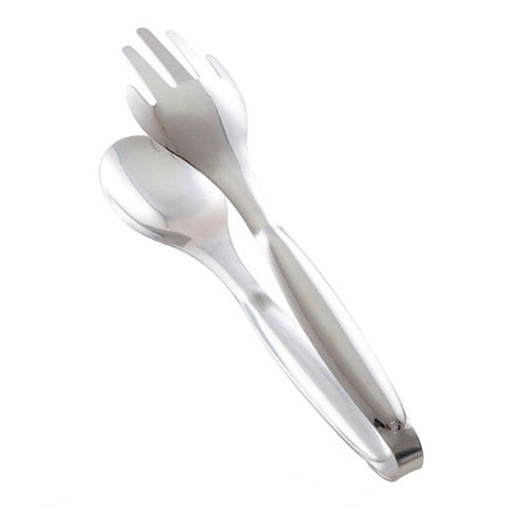 Mattang i rustfritt stål gull splint kjøkkenutstyr buffet matlagingsverktøy bbq klips brød biff tang klips kjøkken tilbehør: Sølv