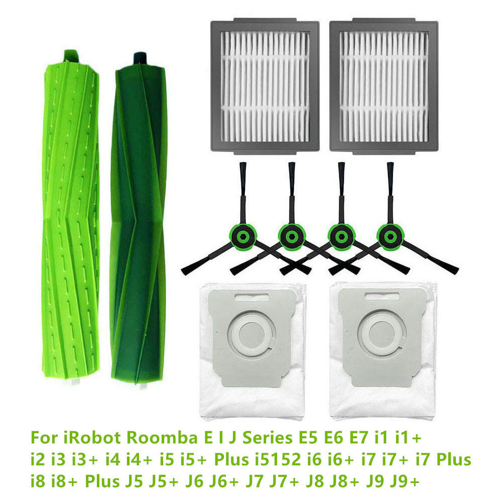 Hepa-filter, hauptbürste, seitenbürste, staubbeutel für irobot roomba  i3 i3+ i4 i4+ i5 i6 i7 i8 j5 j5+ j6 j6+ j7 j7+ j8 j8+ j9 j9+ e5 e6 e7: Rot