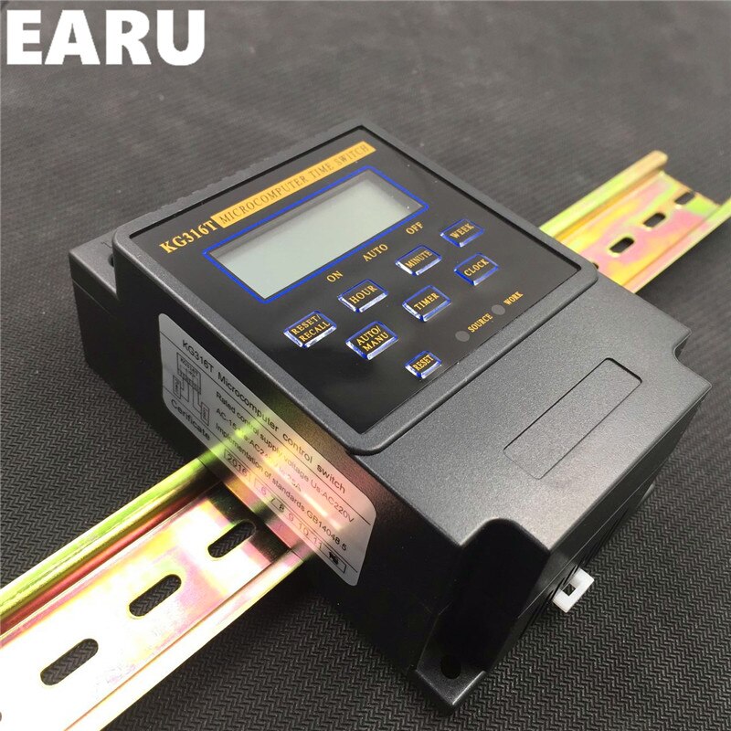 Darmowa wysyłka nowy KG316T 25A inteligentny mikrokomputer programowalny regulator czasowy elektroniczny wyłącznik czasowy kontroler przekaźnika AC 220V 380V