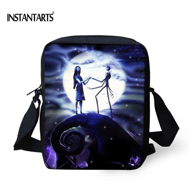 INSTANTARTS 3D Vintage Schedel Print Mannen Kleine Cross Body Bags Brand Tas Hoge Qualilty Halloween Handtassen: H4255E