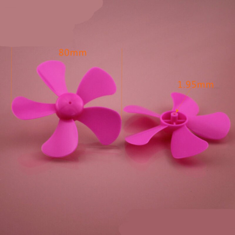 10 Stuks 80 Mm 5-Bladen Plastic Propeller Blad Voor 2 Mm As/Diy Zand Tafel Building Model materiaal Diy Speelgoed Onderdelen Baby Speelgoed Voor Kind