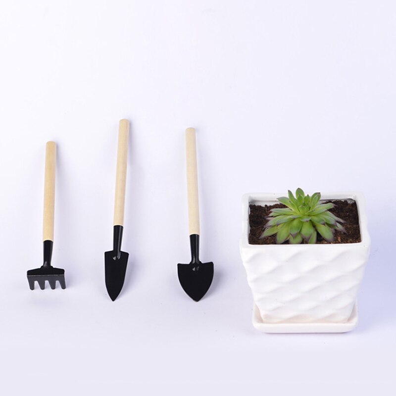 3 stk mini skovl rive haven plante værktøj  / 1 par haven genie handsker sæt værktøjssæt knus-tilbud