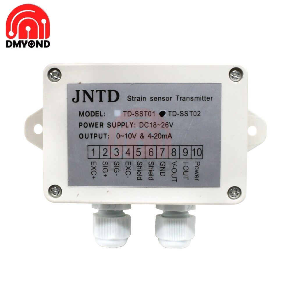 0-5V/4-20mA Load Cell Sensor Amplifier Transmitter Strain Gauge Sensor Weighing Transmitter Amplifier 100 PPM 4350 Ohm Sensor