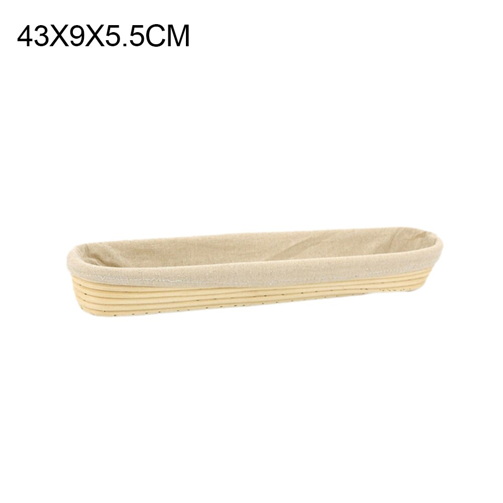 Baguette, fermentación, pan francés, cesta de mimbre a prueba de masa con cubierta de tela, es perfecta para la fermentación de masa baguette.: M
