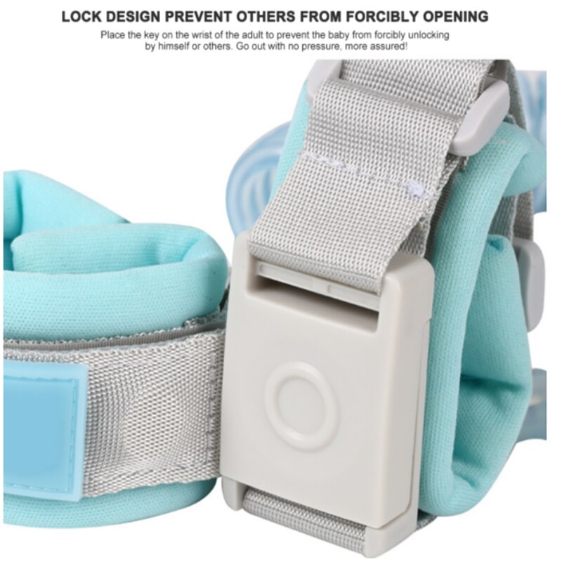 Corda di trazione anti-smarrimento per bambini per proteggere il tipo di chiave del braccialetto da polso per bambini con giunto girevole a 360 gradi