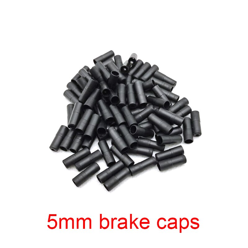 50 Pcs / 100 Pcs 4mm 5mm Road Mountain Bike Brake Shift Derailleur Cable End Crimps Bicycle Wire Cable End Caps Housing Ferrules
