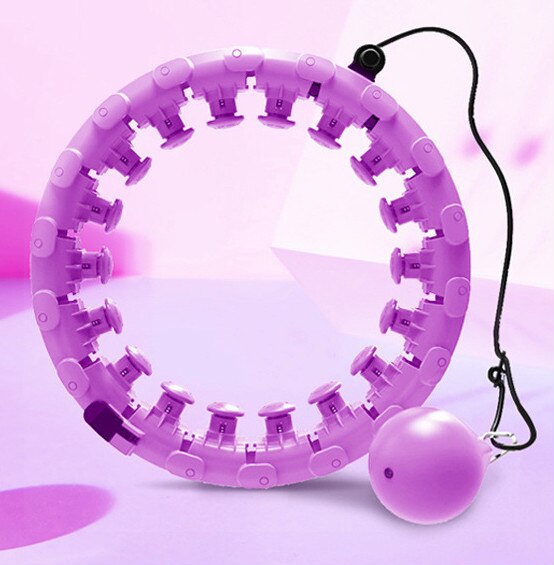 Hi-Q Verstelbare Sport Hoops Verwijderbare Zal Niet Vallen Lui Massage Kinderen Meisjes Draagbare Fitness Massage Taille Lichaam building: purplr Section 21