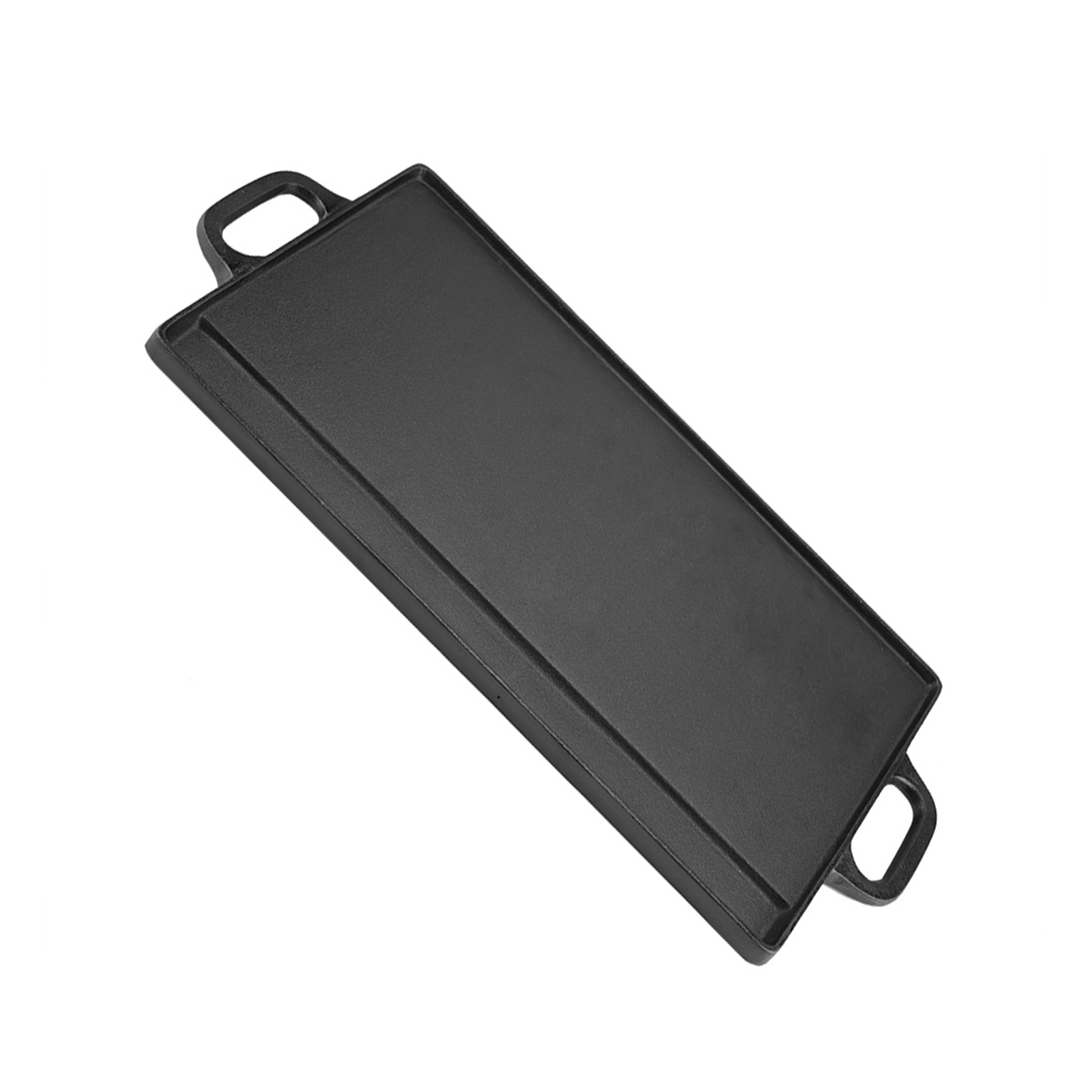 Cast Iron Grill Pan Non-Stick Cast Iron Grill Griddle Pan Ridged and Flat Double Sided Baking Cooking Tray Bakeware Grill Pan