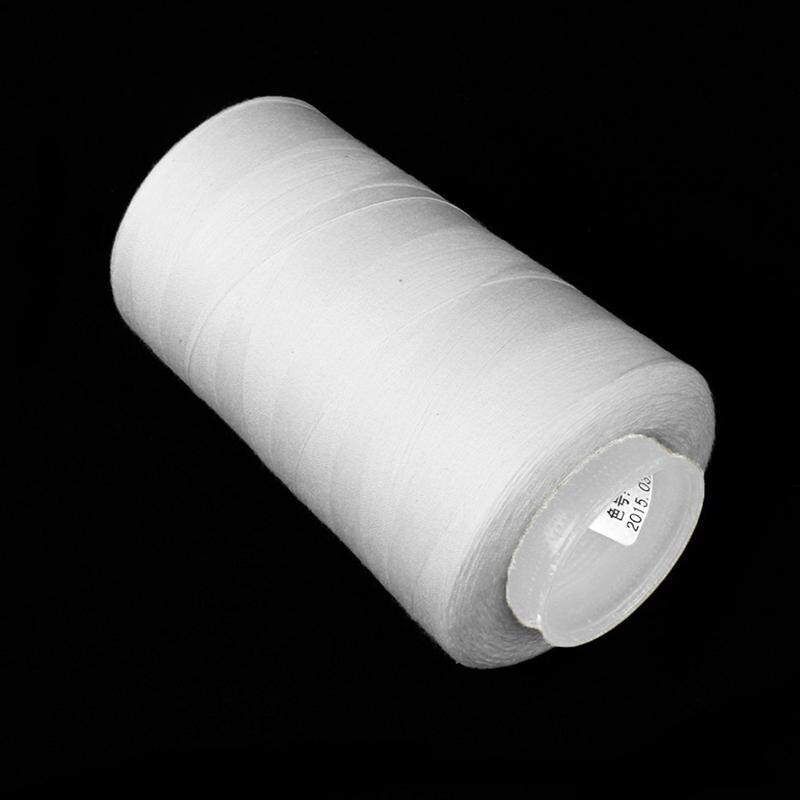 Unbleached 3000 Yards Polyester Sewing Thread for Sewing Machine (White)