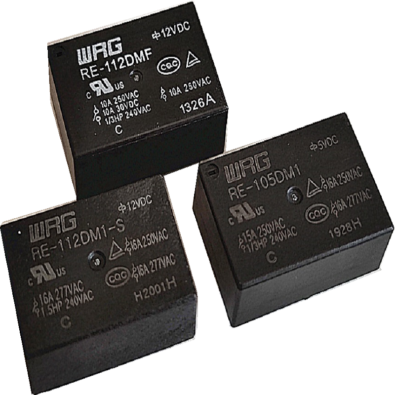 Een Relais: Wrg RE-105DM1 RE-124DM1 Elektromagnetische Relais RE-112DM1-S 112dmf 12vdc 4-Pins Waterkoker Relay 1Pcs