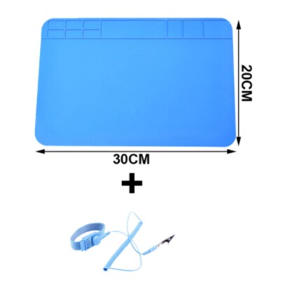 Esd esteira de trabalho de isolamento térmico resistente ao calor estação de solda reparação almofada isolador adsorção manutenção plataforma esteira: 1 set