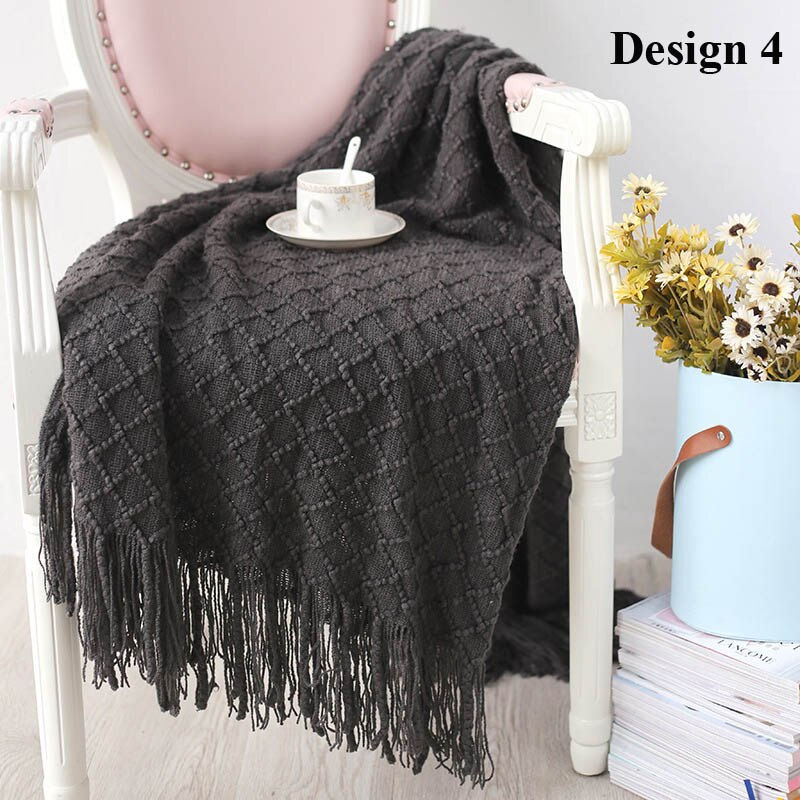 Freies Tropfen Einfache nordisch Geometrische Diamanten aufbringen Bettdecke Sofa Salon Stuhl Decke 130*150cm: Entwurf 4